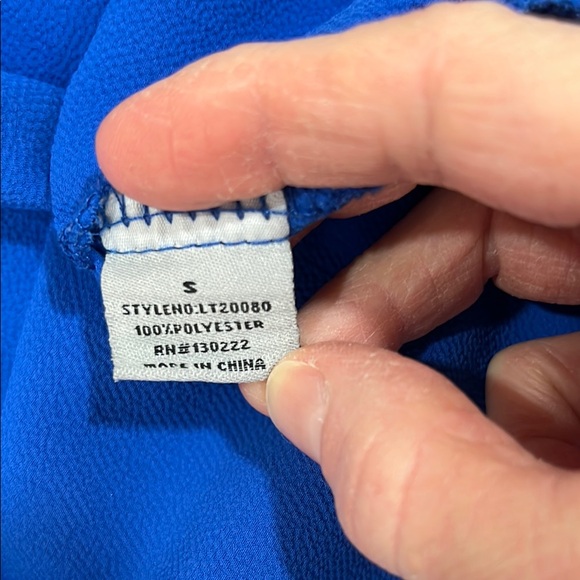 Love Riche Blue Blouse with V-neck and Relaxed Fit - Picture 7 of 8